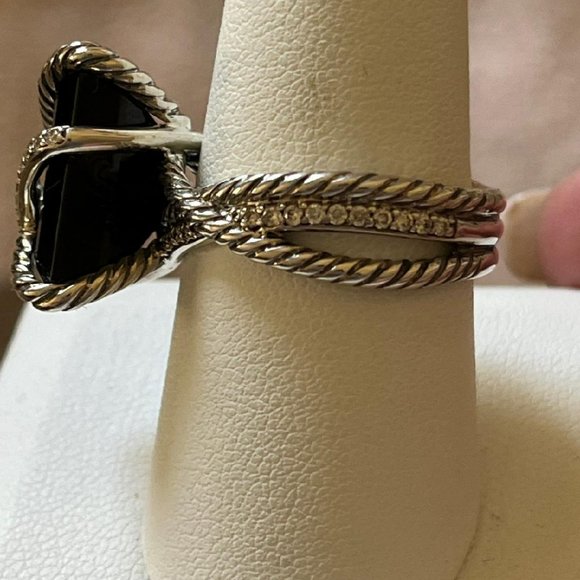 David Yurman Diamond Cable Wrap Ring - Picture 3 of 6